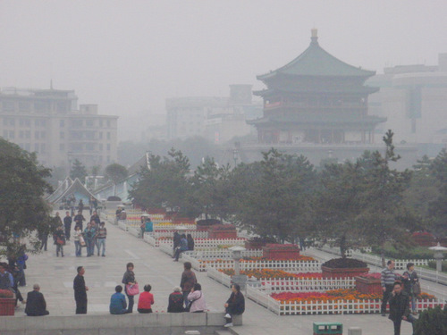 The Drum Tower as viewed from the Bell Tower.